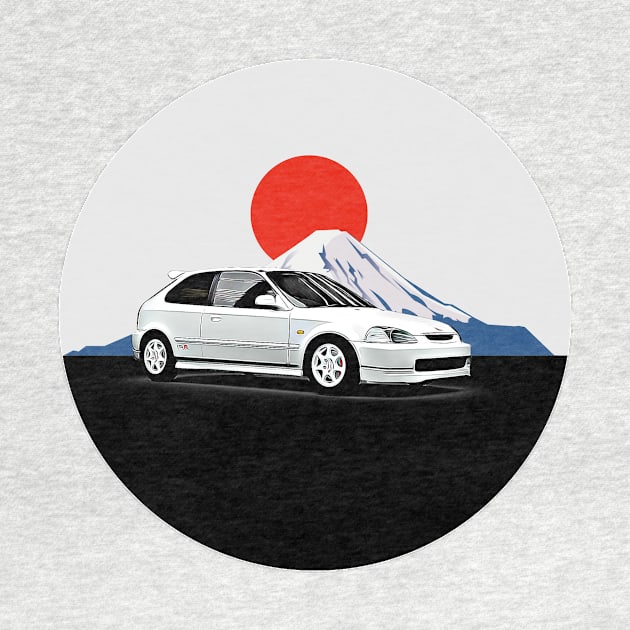 Civic Japan Print by Auto-Prints